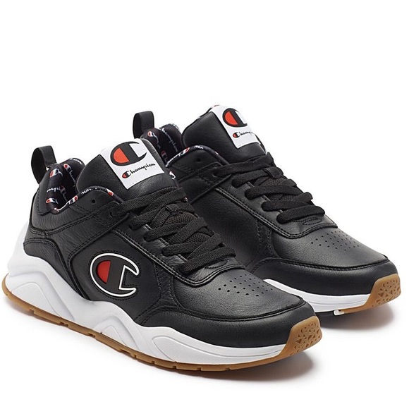 champion men's 93 eighteen big c black & white shoes